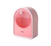 Giwnhvx Tampons de Coton FixéS au Mur Organisateur de Salle de Bain Organisateur de Tampon de Coton-Tige en Plastique RéCipient CosméTique,Rose