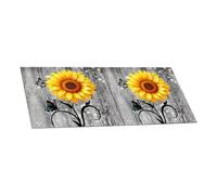 Giwnhvx Tapis anti-poussière pour machine à laver et sèche-linge avec motif floral, pour la partie supérieure de la machine à laver, séchage rapide, tapis absorbant, tapis de protection supérieur