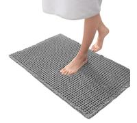 Giwnhvx Tapis gaufré pour l'entrée de la salle de bain, tapis de sol absorbant, paillasson gaufré, salle de bain, paillasson antidérapant