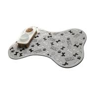 Giwnhvx Tapis Nourriture pour Chien Absorbant Tapis Gamelle pour Chien Accessoires pour Chien Fournitures pour Animaux Compagnie Tapis Distributeur à Séchage (Tapis Uniquement)