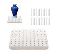 Giwnhvx Tapis réfractaires poreux en céramique, tapis de poterie réutilisables et clous de support coniques antiadhésifs pour les amateurs de céramique