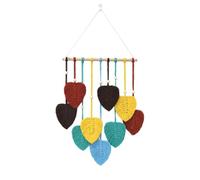 Giwnhvx Tapisserie avec feuilles en macramé à suspendre au mur Bomiassi Décoration pour la maison Feuilles colorées Tapisseries Décoration murale pour la maison, suspendue pour pièce durable, facile à