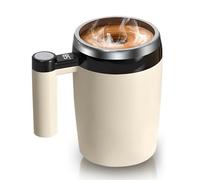 Giwnhvx Tasse à café avec agitation magnétique automatique, tasse à café auto-mélangeant avec batterie LCD pour température, tasse à café rechargeable C