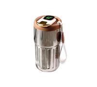 Giwnhvx Tasse à café en acier inoxydable avec affichage LED de la température Marron Miroir