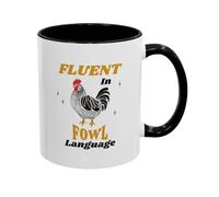Giwnhvx Tasse à café en céramique motif poulet, 325 ml, tasses à café modernes pour thé, lait, cacao, grandes tasses à café en céramique pour la maison A
