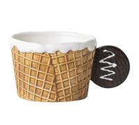 Giwnhvx Tasse à eau pour bureau, thé, café, maison, petit déjeuner, lait, marron, poignée ronde