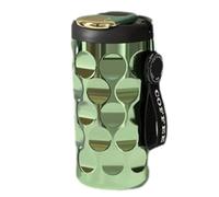 Giwnhvx Tasse en acier inoxydable avec revêtement en céramique, tasse à eau épaisse de haute qualité, tasse à café portable pour voiture avec diamants, vert