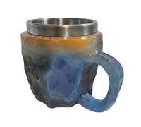 Giwnhvx Tasses à café en cristal minéral multicolore, tasse à café, cristal coloré naturel, tasses de Noël, cadeau pour le bureau à domicile