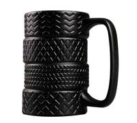 Giwnhvx Tasses amusantes en céramique de 500 ml, tasse à café, petit-déjeuner, céréales, lait, thé, eau, bureau, pneu tasse tasse cadeau fantaisie facile à utiliser