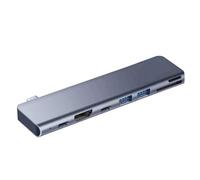 Giwnhvx Tebe Hub 7 en 1 Type-C USB -C vers 4K compatible USB 3.0 SD/TF PD Station d'accueil USB C