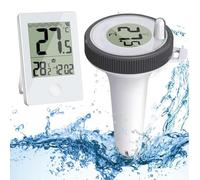 Giwnhvx Thermomètre de piscine pour piscine et eau de bain, thermomètre flottant sans fil, pour intérieur et extérieur