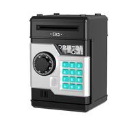 Giwnhvx Tirelire électronique ATM Mot de passe Tirelire sécurisée Smart Fingerprint Banking Automatique Tirelire Cadeau pour Enfants Noir