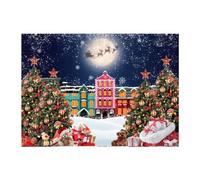 Giwnhvx Toile de fond de Noël 210 x 150 cm Flocon de neige Décor vacances enfants photographie toile de fond tissu, H facile à installer