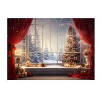 Giwnhvx Toile de fond de Noël 210 x 150 cm pour enfants, studio photo, photographie, toile de fond, facile à utiliser