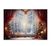 Giwnhvx Toile de fond de Noël 210 x 150 cm pour enfants, studio photo, toile de fond, facile à installer, facile à utiliser
