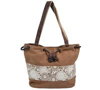 Giwnhvx Toile Sac à Main à Cordon de Serrage Folklorique Personnalisé pour Femmes (Café)