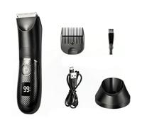 Giwnhvx Tondeuse pour Poils Du Corps pour Rechargeable avec Lame en Céramique Rasoir Électrique pour Utilisation Humide/Sèche Idéal pour les Soins des Poils de Poitrine, Dos et Pubis