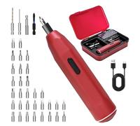Giwnhvx Tournevis électrique, tournevis électrique sans fil 3,6 V, perceuse sans fil, embouts en acier S2 32 en 1, max 8 m, 1500 mAh 800 fois