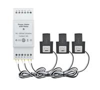 Giwnhvx Tuya Smart Life Compteur d'énergie WiFi bidirectionnel 3 phases avec interrupteur de contact sec Moniteur d'application 80 A CA 110 V/240 V