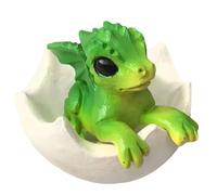 Giwnhvx Œufs de Dragon Imprimés en 3D, Ensemble D'Artisanat de Décoration de Bureau de Statue de Dragon, Un Cadeau pour Les Collectionneurs de Verts