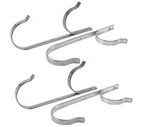 Giwnhvx Une série de 4 supports en aluminium de haute qualité, crochets parfaits pour barres télescopiques, skimmer, porte-feuilles, filets, brosses, accessoires de piscine