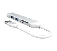 Giwnhvx USB HUB 3.0 USB-A Hub Splitter 5 Ports USB3.0 avec Lecteur de Carte TF/SD Transfert de Données Haute Vitesse pour Ordinateur Portable Installation Facile A