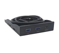 Giwnhvx USB3.2 GEN2 Type-C 3.5 lecteur de disquette panneau avant, 2 ports USB3.2 + 1 port USB3.2 Type-C 20Gbps pour baie de lecteur de disquette 3.5