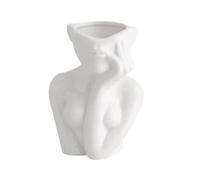 Giwnhvx Vase à fleurs de style nordique pour femme - Demi-visage - En céramique - Artisanat - Décoration de chambre à coucher, salon, bureau - B