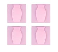 Giwnhvx Vase en Silicone, Pot en Silicone Amovible, Convient pour Pot Adhésif Mural Dans L'Entrée Murale Rose