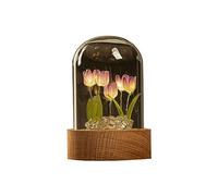 Giwnhvx Veilleuse tulipe faite à la main en matériau de bricolage pour fille