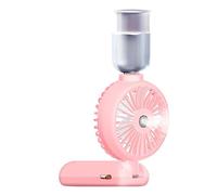 Giwnhvx Ventilateur de brume portable 5000 mAh avec écran LCD USB silencieux sans fil Mini ventilateur électrique rechargeable, C