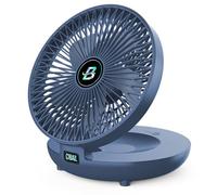 Giwnhvx Ventilateur de cuisine domestique à double usage, ventilateur de bureau pliable à 3 vitesses, ventilateur portable réglable à 90° pour chambre à coucher et cuisine, facile à utiliser B