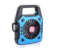 Giwnhvx Ventilateur d'ordinateur portable avec lumière, lampe torche extérieure multifonctionnelle, suspendue avec recharge USB, bleu clair