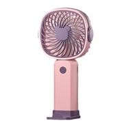 Giwnhvx Ventilateur Portable Petit Ventilateur Portable Extérieur, Batterie Rechargeable à 3 Vitesses de 400 MAh Support de Téléphone avec Ventilateur Multifonction Extérieur A