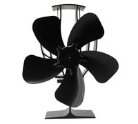 Giwnhvx Ventilateur pour poêle à bois Ventilateur pour poêle alimenté à 5 pales pour ventilateur pour cheminée avec brûleur à bois/efficace