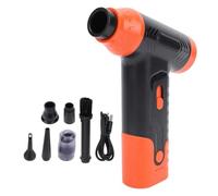 Giwnhvx Ventilateur Turbo Rechargeable Portable Sans Vitesse Étape par Étape, Mini Ventilateur à Main pour un Nettoyage en Profondeur et L'Élimination de la Poussière, Noir