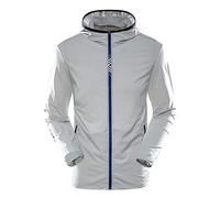Giwnhvx Vêtements Anti-Transpiration Veste Coupe-Vent Respirant pour Hommes pour Extérieur Vêtements pour Couple Vêtements en Cuir Gris L