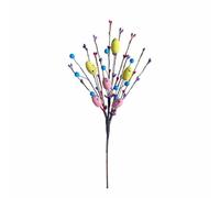 Giwnhvx Vigne de Pâques artificielle avec œufs de Pâques et baies pastel - Tiges florales décoratives printanières - Branches d'œufs de Pâques E