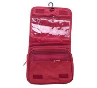 Giwnhvx Vin Rouge Suspendus Voyage Grand Sac de Toilette CosméTique Femmes NéCessaire Maquillage Beauté Cas de Vanité Organisateur Accessoire de Rangement Pochette de Lavage