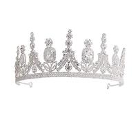 Giwnhvx Vintage Baroque Reine Roi MariéE Couronne de DiadèMe pour Les Femmes Coiffe de MariéE Mariage DiadèMes et Couronnes Accessoires de de Cheveux