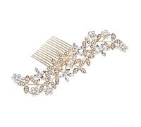 Giwnhvx Wedding Peignes Pour La Mariée Cristal Strass Perles Femmes Épingles À Cheveux Coiffure De Mariée De Cheveux Accessoires Or