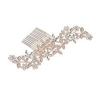 Giwnhvx Wedding Peignes Pour La Mariée Cristal Strass Perles Femmes Épingles À Cheveux Coiffure De Mariée De Cheveux Accessoires Rose Gold