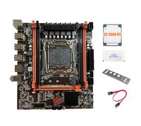 Giwnhvx X99E Carte mère + processeur E5 2666 V3 + support de graisse thermique 4 DDR4 RECC RAM Gigabit LAN carte PCIEX16 NVMe carte mère de bureau