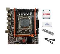 Giwnhvx X99E Carte mère + processeur E5 2676 V3 + support de graisse thermique 4 DDR4 RECC RAM Gigabit LAN carte PCIEX16 NVMe carte mère de bureau