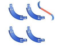 Giwoatln 4pcs Connecteur De Piste De Voiture Jouet, 90 Degrés Extension De Piste Course Incurvés Voiture Jouet, Pièces De Rail Rotatif Interchangeables, PisteTournante pour Hotwheels
