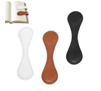 Giwuence Marque-page en cuir magnétique,Lot des 3 pinces à page | Marque-page magnétique | pour bibliothèques, école, bureau, étude biblique, enseignants, étudiants, hommes et femmes