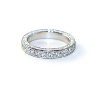 Gixaxak Bague de fiançailles en argent sterling 925 avec oxyde de zirconium cubique empilable blanc transparent Taille 6-10, 10, Argent, Zircone cubique