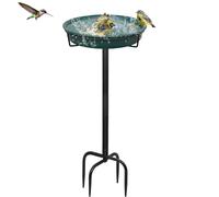 Giyiprpi Bain d'oiseaux pour Extérieur Abreuvoir Oiseaux, Mangeoire Oiseaux Sauvage Décoration en Fonte pour Le Jardin (B)