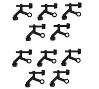 Giyofom 10pcs Butée de Porte Noire à Goupille de Charnière Réglable de Luxe Butée de Porte Robuste Pare-Chocs Butée de Porte à Charnière avec Caoutchouc Noir
