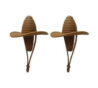 Giyofom Lot de 2 bouchons de bouteille de vin en silicone pour chapeau de cowboy, bouchon de vin rouge, bouchon de conservation alimentaire, bouchon en liège, accessoires de bar B